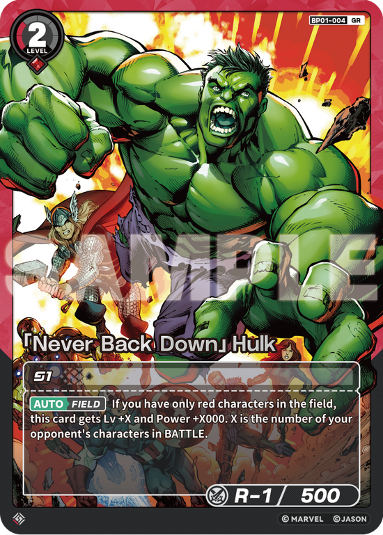 [BP01] Never Back Down - Hulk - GR