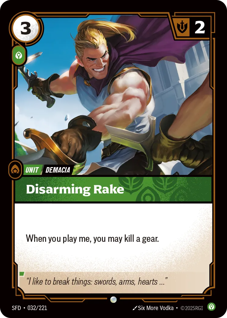 Disarming Rake
