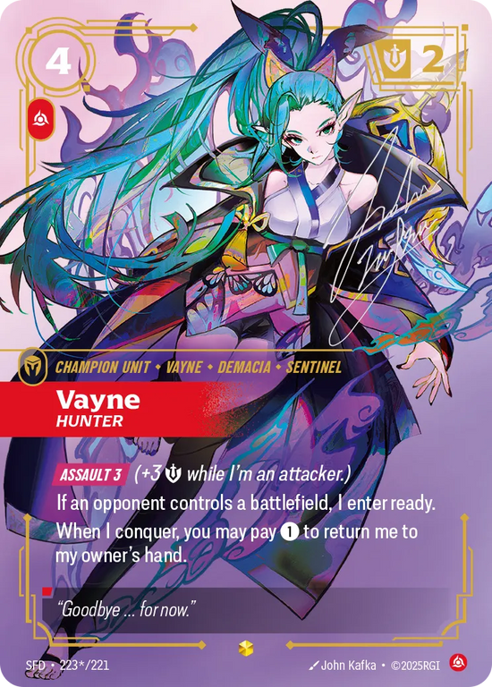 Vayne - Hunter (Signed Overnumber)