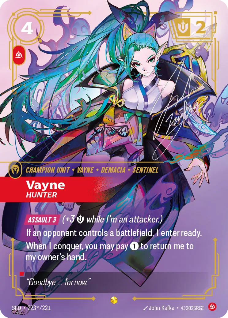 Vayne - Hunter (Signed Overnumber)