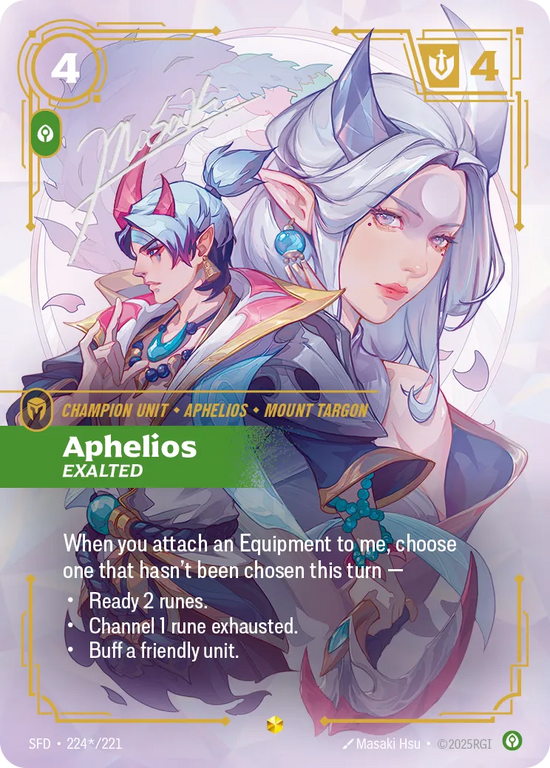 Aphelios - Exalted (Signed Overnumber)