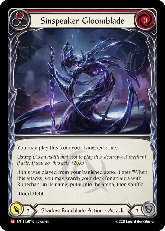 [IAR] Sinspeaker Gloomblade — IAR112