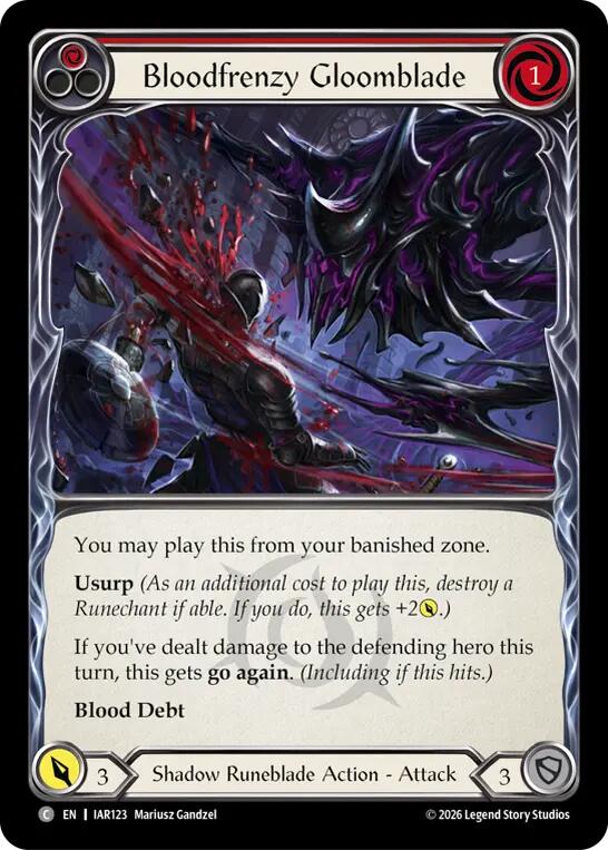 [IAR] Bloodfrenzy Gloomblade (Red) — IAR123