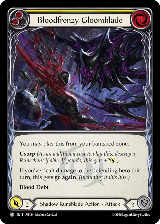 [IAR] Bloodfrenzy Gloomblade (Yellow) — IAR124