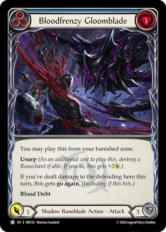 [IAR] Bloodfrenzy Gloomblade (Blue) — IAR125