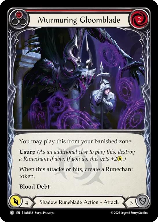 [IAR] Murmuring Gloomblade (Red) — IAR132