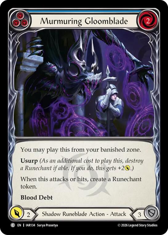 [IAR] Murmuring Gloomblade (Blue) — IAR134