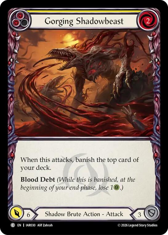 [IAR] Gorging Shadowbeast (Yellow) — IAR030