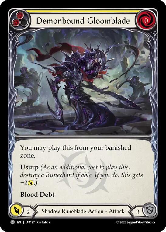 [IAR] Demonbound Gloomblade (Yellow) — IAR127