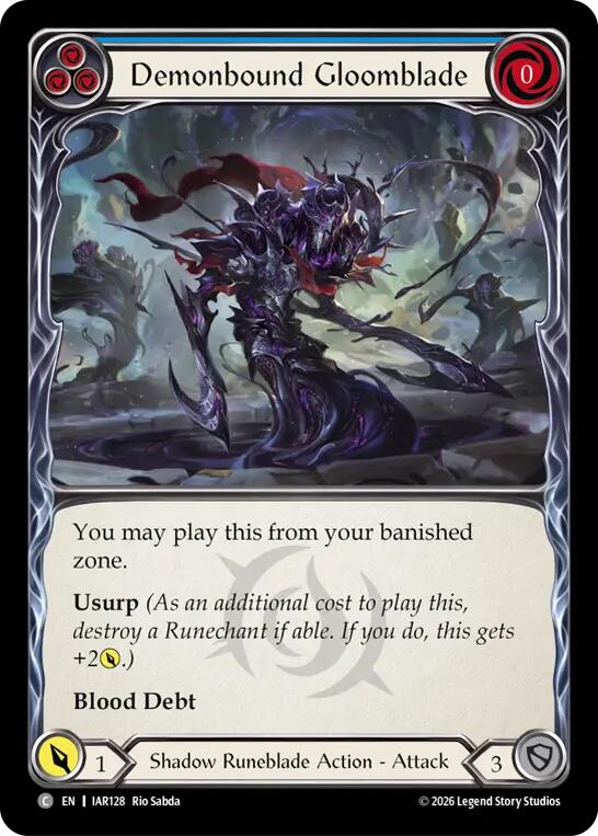 [IAR] Demonbound Gloomblade (Blue) — IAR128