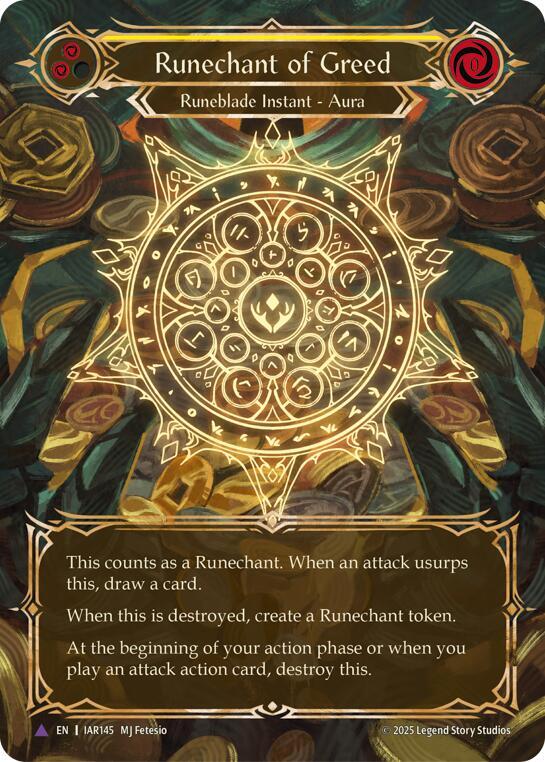 [OMN] Runechant of Greed (Yellow)(Marvel) — IAR145-MV
