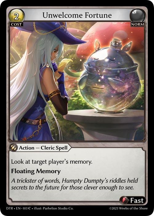 [DTR] Unwelcome Fortune — 103