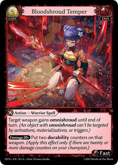 [HVN] Bloodshroud Temper — 191