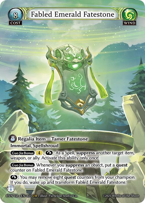 [HVN] Fabled Emerald Fatestone // Byakko, White Tiger — 025