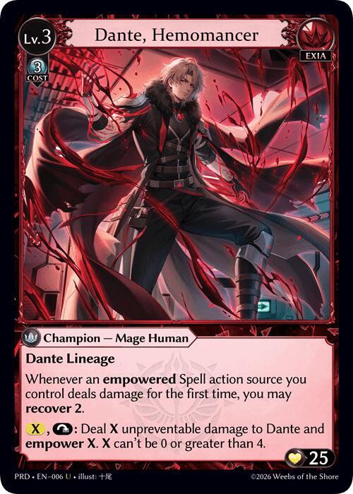 [PRD] Dante, Hemomancer — 006