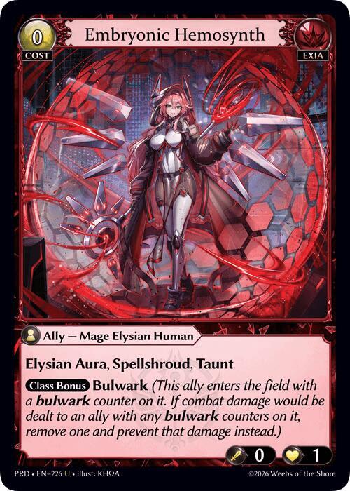 [PRD] Embryonic Hemosynth — 226