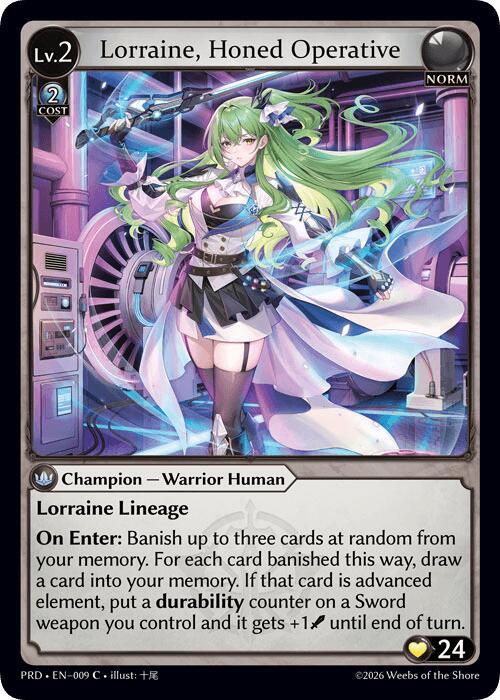 [PRD] Lorraine, Honed Operative — 009