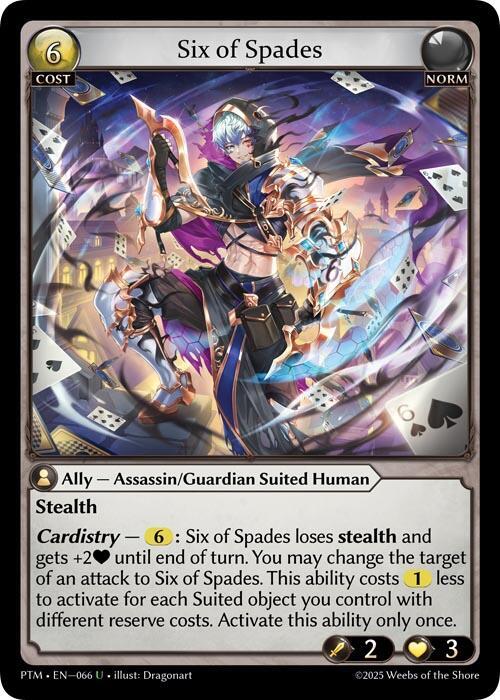 [PTM] Six of Spades (Curio Foil) — 066