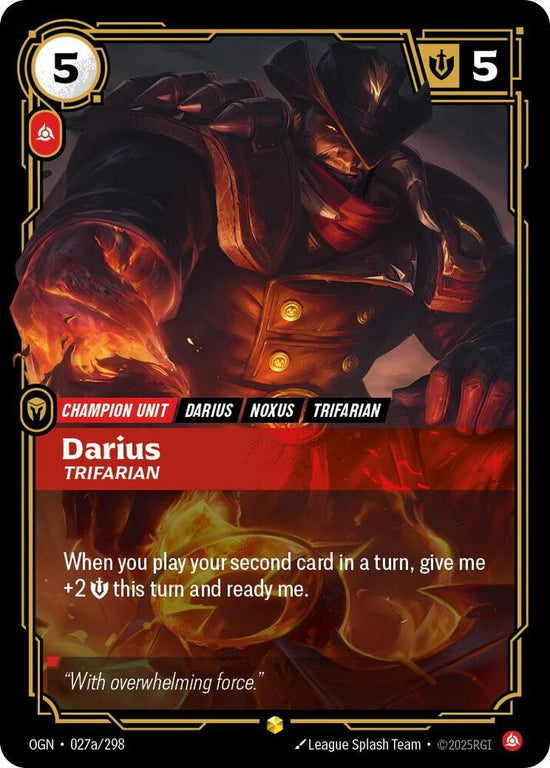 [Origins] Darius, Trifarian (Alternate Art) — 027a/298
