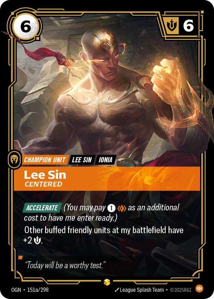 [Origins] Lee Sin, Centered (Alternate Art) — 151a/298