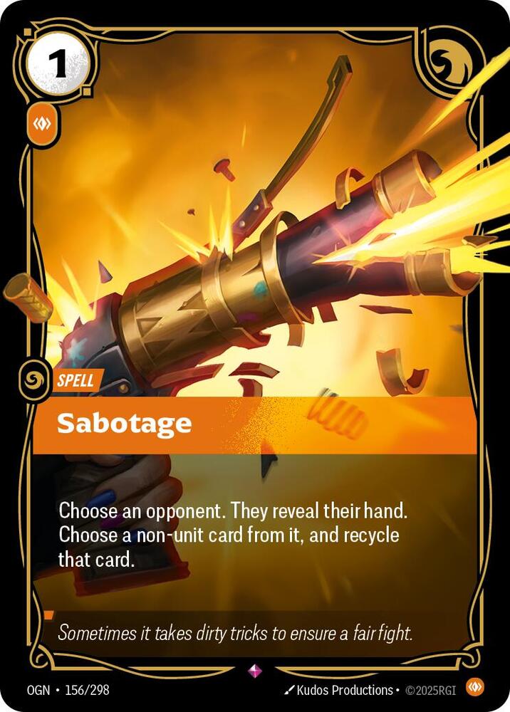 [Origins] Sabotage — 156/298