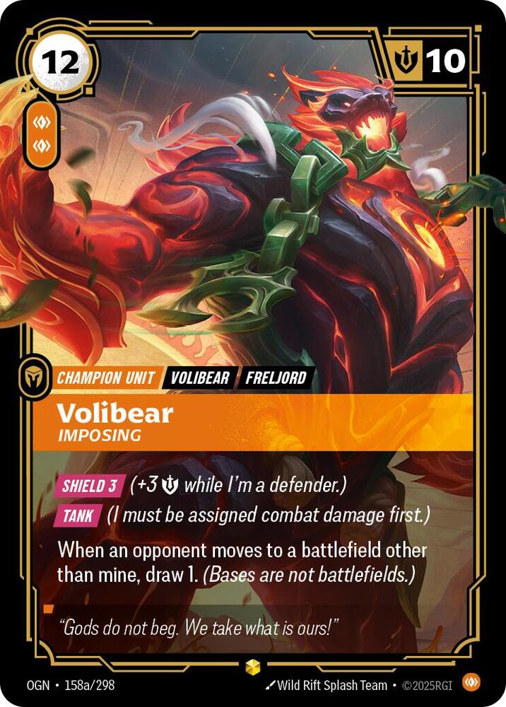 [Origins] Volibear, Imposing (Alternate Art) — 158a/298
