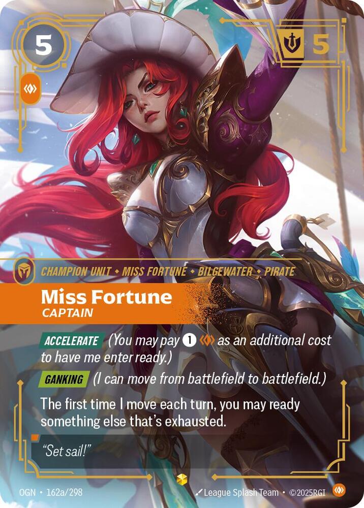 [Origins] Miss Fortune, Captain (Alternate Art) — 162a/298