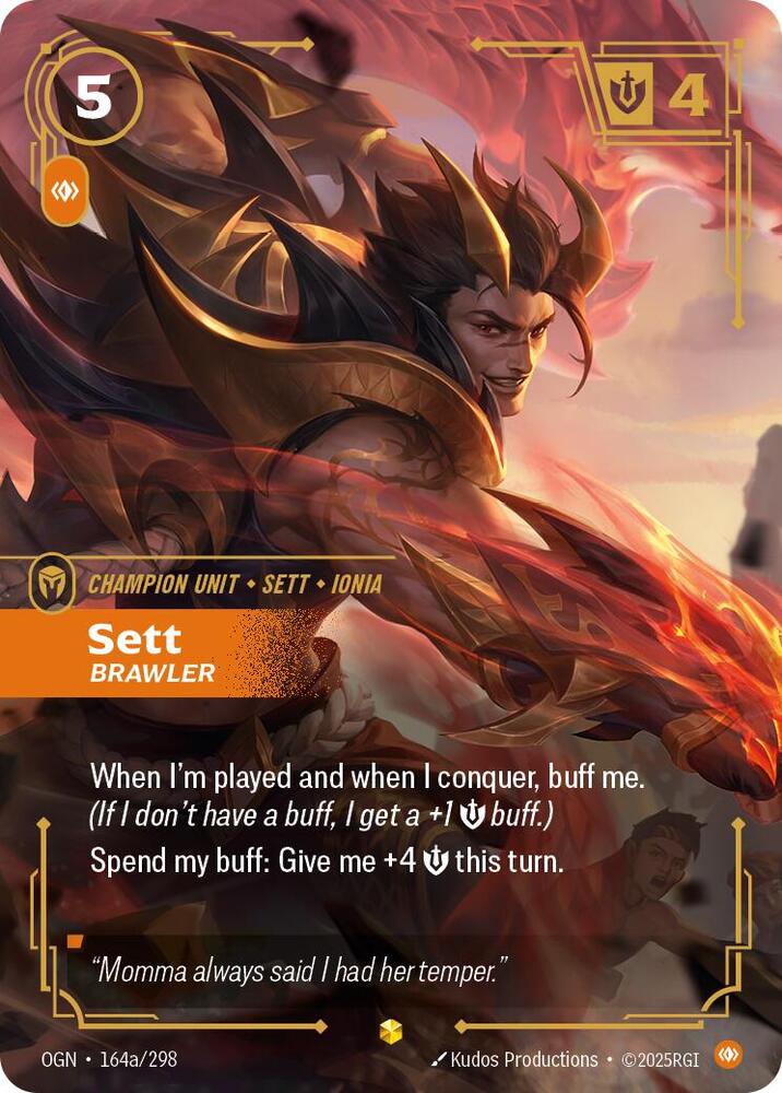 [Origins] Sett, Brawler (Alternate Art) — 164a/298