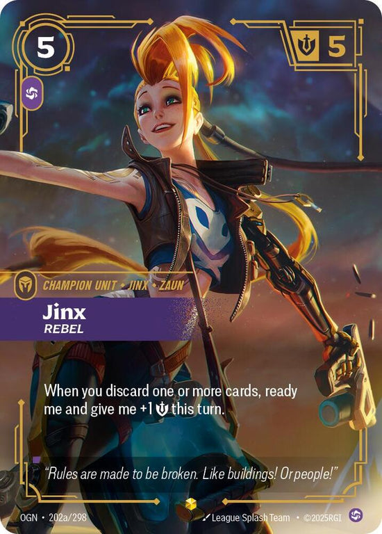 [Origins] Jinx, Rebel (Alternate Art) — 202a/298