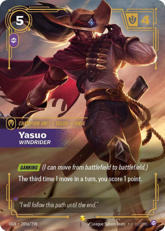 [Origins] Yasuo, Windrider (Alternate Art) — 205a/298