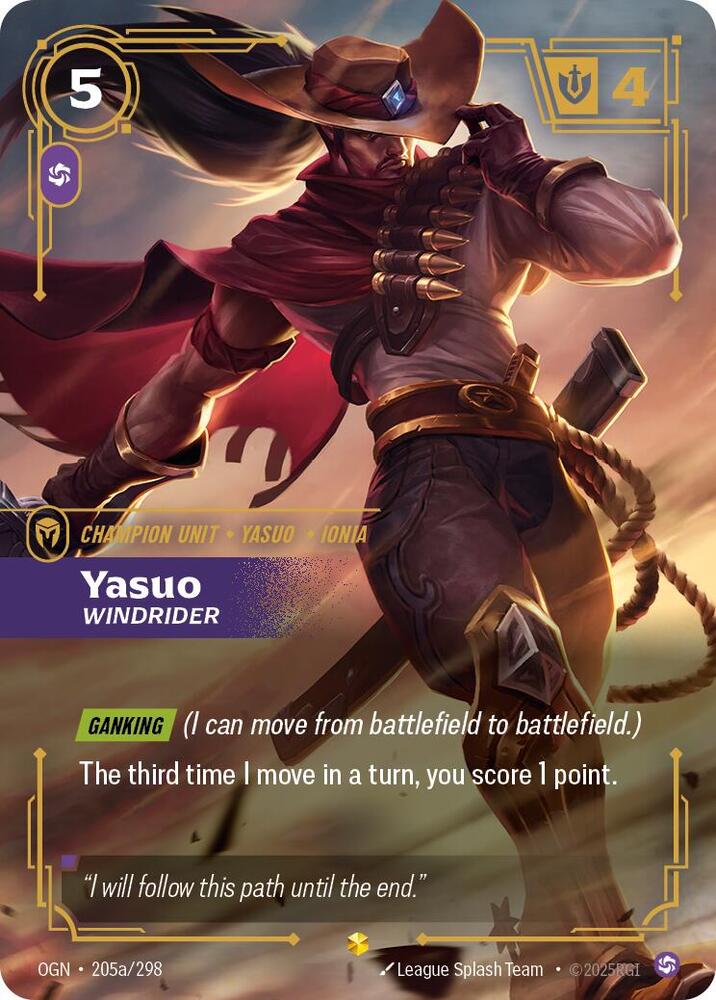 [Origins] Yasuo, Windrider (Alternate Art) — 205a/298