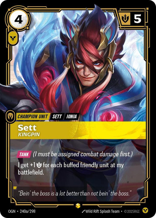 [Origins] Sett, Kingpin (Alternate Art) — 240a/298