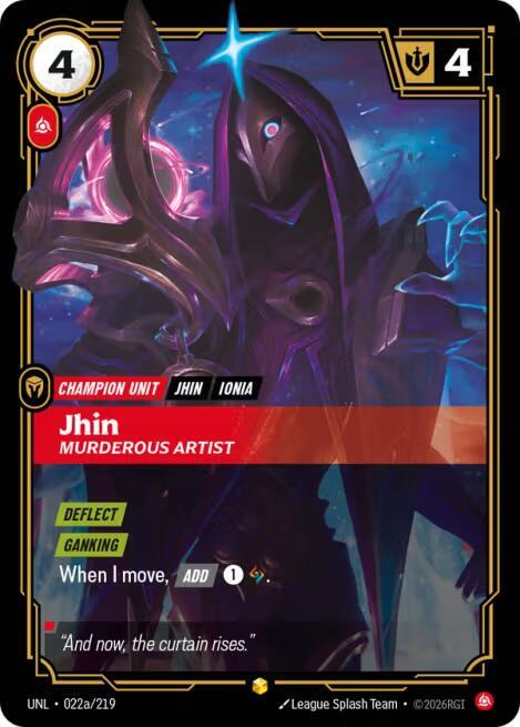 [Unleashed] Jhin, Murderous Artist (Alternate Art) — 022a/219