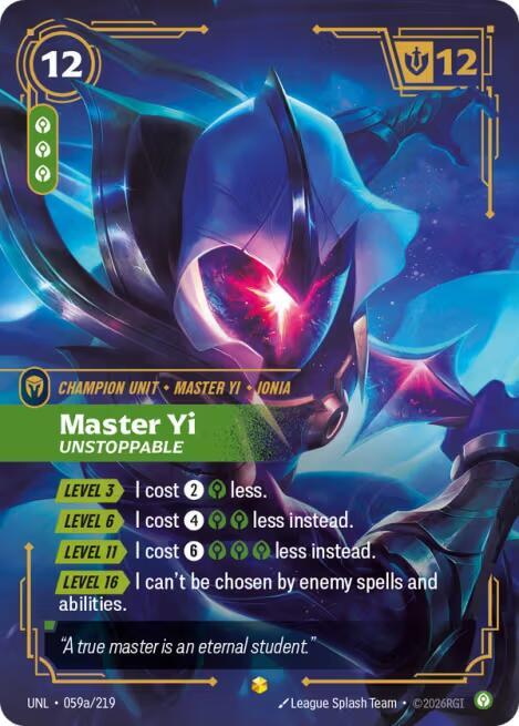 [Unleashed] Master Yi, Unstoppable (Alternate Art) — 059a/219