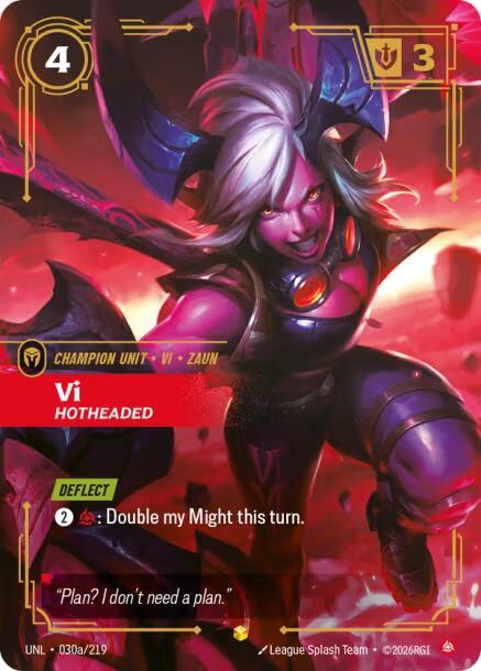 [Unleashed] Vi, Hotheaded (Alternate Art) — 030a/219