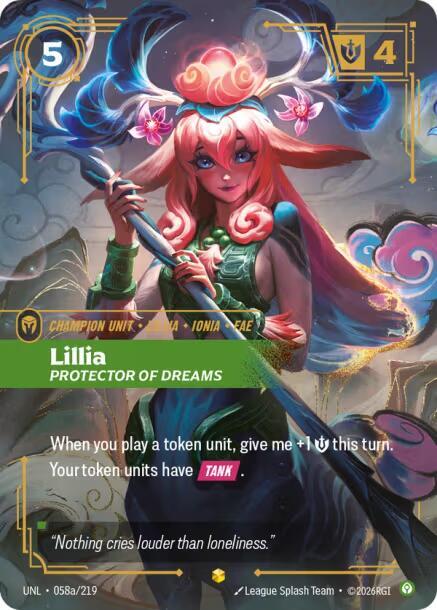 [Unleashed] Lillia, Protector of Dreams (Alternate Art) — 058a/219