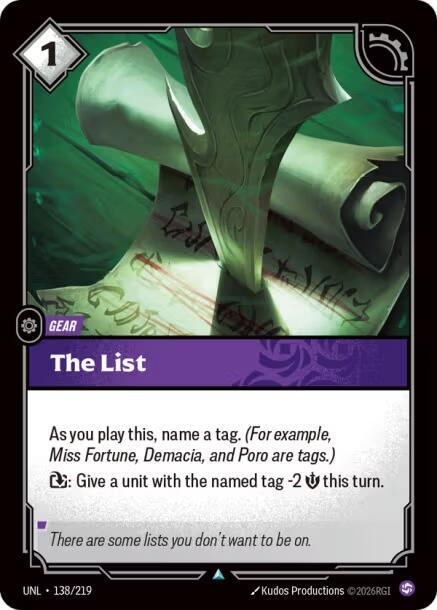 [Unleashed] The List — 138/219