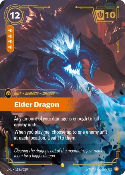 [Unleashed] Elder Dragon (Alternate Art) — 118a/219