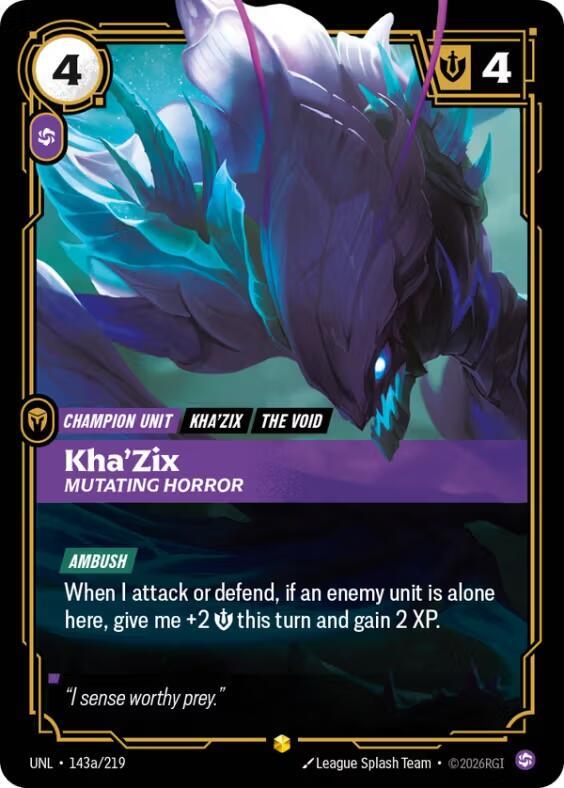 [Unleashed] Kha'Zix, Mutating Horror (Alternate Art) — 143a/219