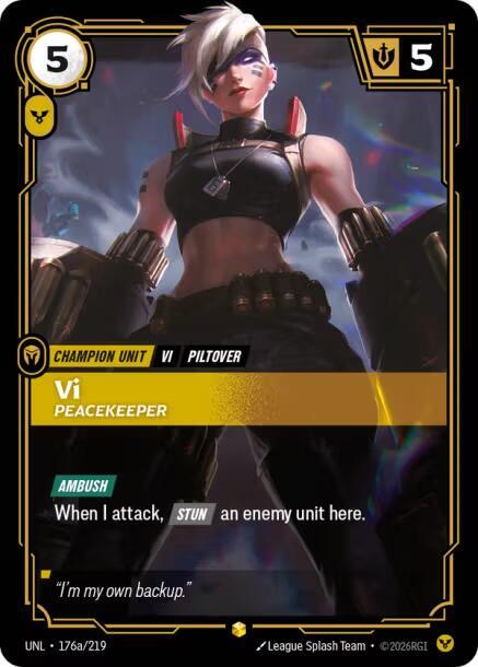 [Unleashed] Vi, Peacekeeper (Alternate Art) — 176a/219