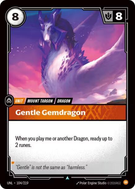 [Unleashed] Gentle Gemdragon — 104/219