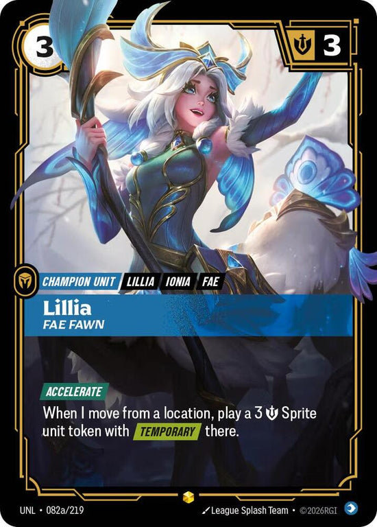 [Unleashed] Lillia, Fae Fawn (Alternate Art) — 082a/219