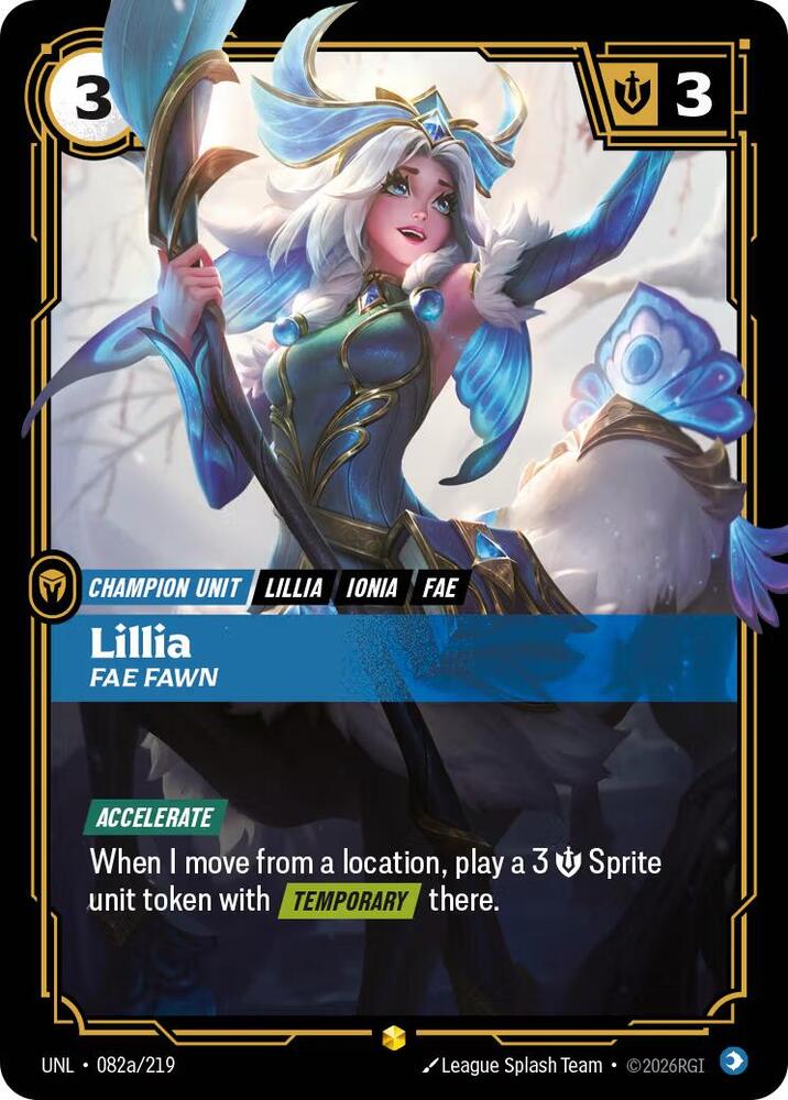 [Unleashed] Lillia, Fae Fawn (Alternate Art) — 082a/219