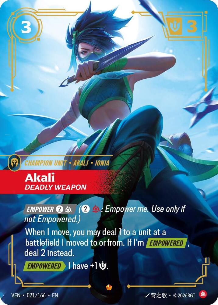 [Vendetta] Akali, Deadly Weapon — 021/166