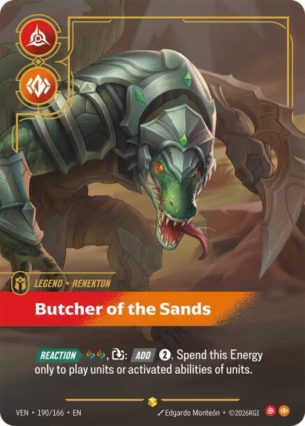 [Vendetta] Renekton, Butcher of the Sands (Overnumbered) — 190/166