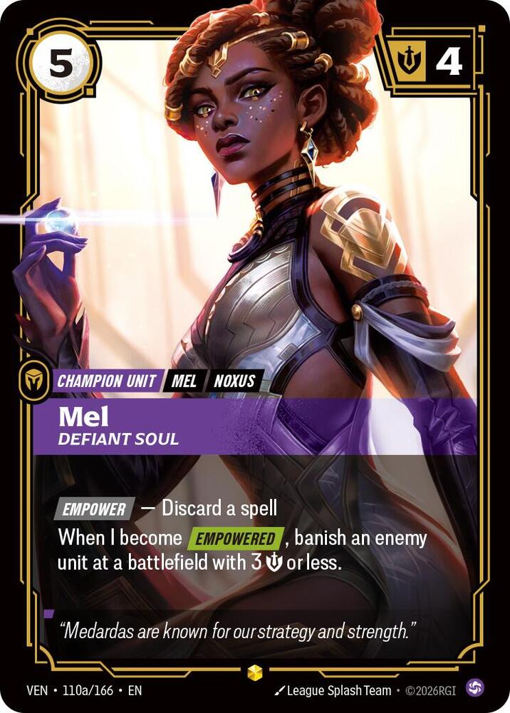 [Vendetta] Mel, Defiant Soul (Alternate Art) — 110a/166