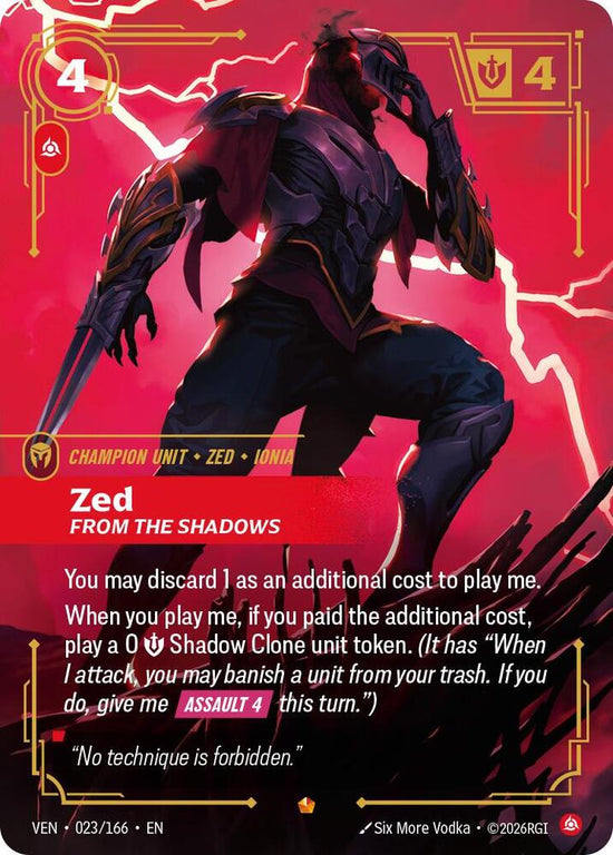 [Vendetta] Zed, From the Shadows — 023/166