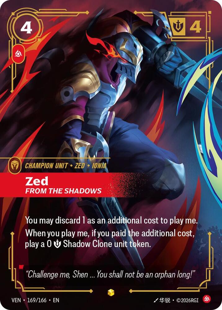 [Vendetta] Zed, From the Shadows (Overnumbered) — 169/166