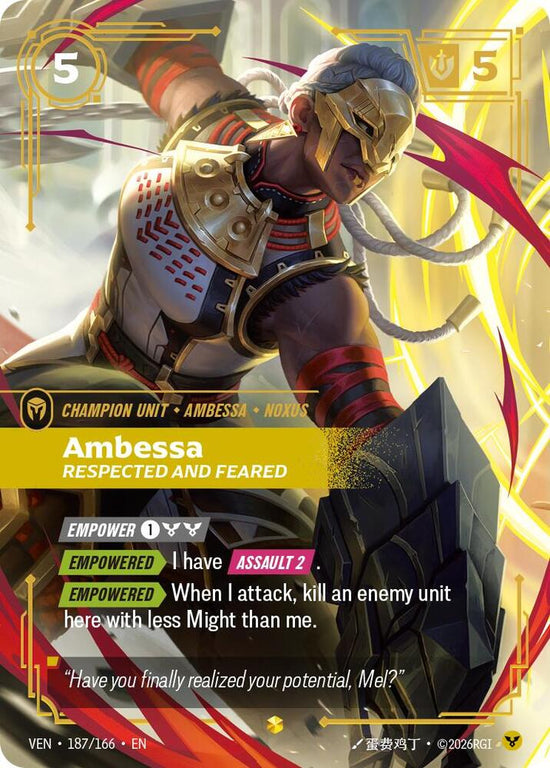 [Vendetta] Ambessa, Respected and Feared (Overnumbered) — 187/166