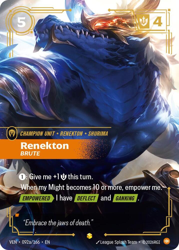 [Vendetta] Renekton, Brute (Alternate Art) — 092a/166